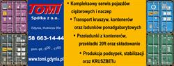 Tomi sp.z.o.o. Przeładunki, Magazyn Celny, Gdynia godziny otwarcia