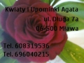 Agata. Kwiaciarnia, Mława godziny otwarcia