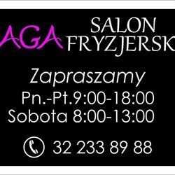 Aga. Salon fryzjerski. Przybyła A., Pyskowice godziny otwarcia