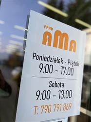 Ama. Przedsiębiorstwo Produkcyjno - Handlowo - Usługowe, Ełk godziny otwarcia