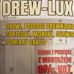 Drew-Lux. Leszek Bajena. Parkiety, Drzwi, Korek, Ząbki godziny otwarcia