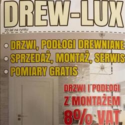 Drew-Lux. Leszek Bajena. Parkiety, Drzwi, Korek, Ząbki godziny otwarcia
