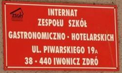 Internat Zespołu Szkół Gastronomiczno - Hotelarskich, Iwonicz-Zdrój godziny otwarcia
