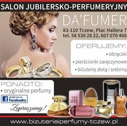 Da Fumer. Salon jubilersko - perfumeryjny, Tczew godziny otwarcia