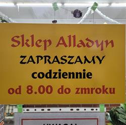Alladyn. Sklep. Matyja J., Barlinek godziny otwarcia