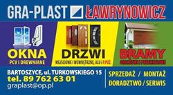 Gra-Plast. Sprzedaż Okien i Drzwi. Ławrynowicz T., Bartoszyce godziny otwarcia