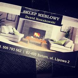 Dawid. Sklep Meblowy. Nowakowska H., Sztum godziny otwarcia