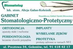 Gałan-Koleśnik Alicja, Lek. Stomatolog. Gabinet, Goleniów godziny otwarcia