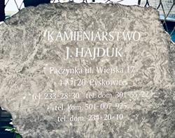 Kamieniarstwo J. Hajduk s.c. Diana Nagel, Patryk Hajduk, Pyskowice godziny otwarcia
