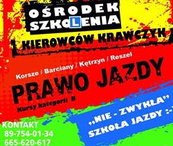Krawczyk. Ośrodek Szkolenia Kierowców. Krawczyk J., Korsze godziny otwarcia