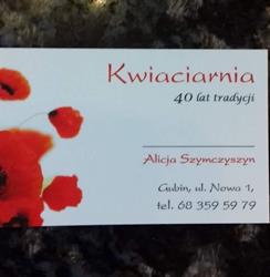 Szymczyszyn Alicja. Kwiaciarnia, Gubin godziny otwarcia