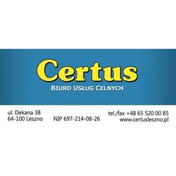 Agencja Celna Certus, Leszno godziny otwarcia