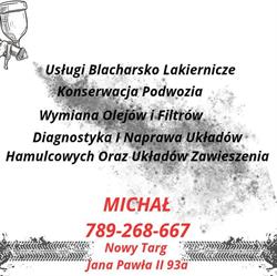 Michał. Blacharstwo i lakiernictwo samochodowe, Nowy Targ godziny otwarcia