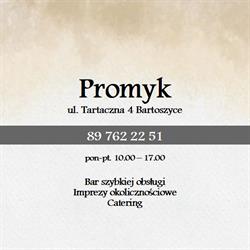 Promyk. Restauracja, Bartoszyce godziny otwarcia