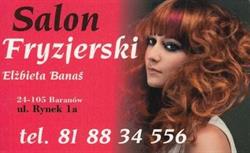 Salon Fryzjerski Elżbieta Banaś, Baranów godziny otwarcia