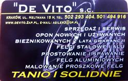 De Vito Sc. Fh. Serwis Opon. Nowak A., Kraków godziny otwarcia
