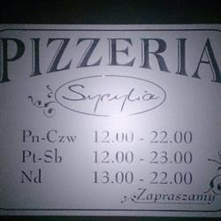 Sycylia. Pizzeria, Strzałkowo godziny otwarcia