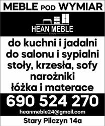 HEAN - Meble do kuchni, jadalni, sypialni i pokoju, Łaskarzew godziny otwarcia