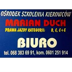 Duch Marian. Ośrodek Szkolenia Kierowców, Krosno Odrzańskie godziny otwarcia