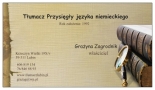 Tłumacz Przysięgły Języka Niemieckiego Grażyna Zagrodnik, Lubin godziny otwarcia
