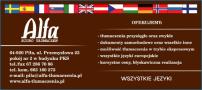Biuro Tłumaczeń Alfa - Piła, godziny otwarcia
