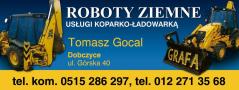 Gocal Tomasz. Roboty Ziemne, Dobczyce godziny otwarcia