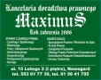 Kancelaria Doradztwa Prawnego Maximus, Nowogard godziny otwarcia