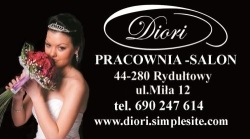 " Diori " Pracownia - Salon Sukien Ślubnych, Rydułtowy godziny otwarcia