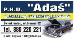 Phu Adaś Blacharstwo-Lakiernictwo Samochodowe, Świerklaniec godziny otwarcia