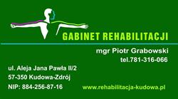 Gabinet Rehabilitacji Mgr Piotr Grabowski, Kudowa-Zdrój godziny otwarcia