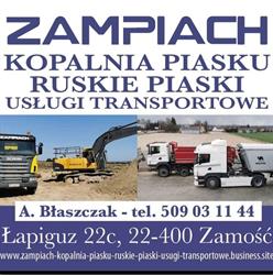 Zampiach Kopalnia Piasku Ruskie Piaski A. Błaszczak, Zamość godziny otwarcia