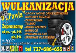 Wulkanizacja U PAWŁA Zakład Wulkanizacyjno-Usługowy Paweł Motoła, Sulęcin godziny otwarcia