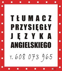 Paternoga Ireneusz. Tłumacz przysięgły jęz. angielskiego, Sanok godziny otwarcia