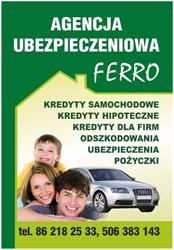 Ferro. PPHU. Pośrednictwo finansowo - ubezpieczeniowe. Anna Janyga, Łomża godziny otwarcia