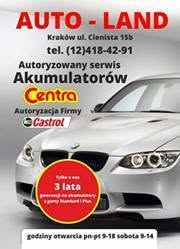 Auto-Land. Oleje samochodowe, akumulatory, Kraków - godziny otwarcia