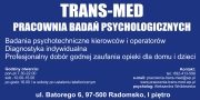 Pracownia Psychologiczna Trans-Med, Radomsko godziny otwarcia
