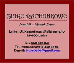 Biuro Rachunkowe Beata Iwanisik Mamak, Lesko godziny otwarcia
