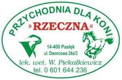 Rzeczna. Przychodnia dla Koni. Lek. Wet. W. Piekałkiewicz, Pasłęk godziny otwarcia