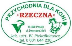 Rzeczna. Przychodnia dla Koni. Lek. Wet. W. Piekałkiewicz, Pasłęk godziny otwarcia