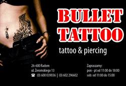 Studio Tatuazu i Kolczykowania Bullet Tattoo, Radom - godziny otwarcia