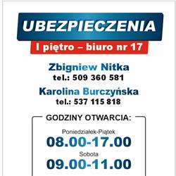 Biuro Ubezpieczeń Karolina Burczyńska Zbigniew Nitka, Świecie - godziny otwarcia