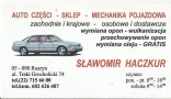 Auto Czesci Mechanika Pojazdowa Haczkur, Raszyn godziny otwarcia