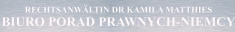 Biuro Porad Prawnych-Niemcy Dr Kamila Matthies, Gorzów Wielkopolski - godziny otwarcia