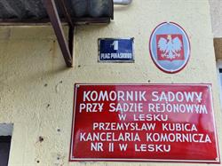 Komornik Sądowy przy Sądzie Rejonowym w Lesku Przemysław Kubica, Lesko godziny otwarcia