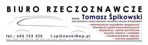 Rzeczoznawca Samochodowy mgr inż. Tomasz Śpikowski, Zduńska Wola godziny otwarcia