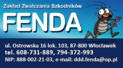 Zakład Zwalczania Szkodników FENDA, Włocławek godziny otwarcia