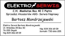 Elektro Serwis Bartosz Mondrzejewski, Słupsk - godziny otwarcia
