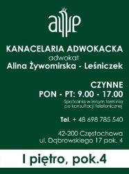 Falana Eleonora, adwokat. Kancelaria adwokacka, Częstochowa godziny otwarcia