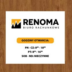 BIURO RACHUNKOWE RENOMA S.C. RENATA ROZKWITALSKA, MARZENA OGÓREK, Pruszcz Gdański godziny otwarcia