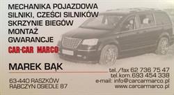 CAR CAR MARCO, Raszków godziny otwarcia